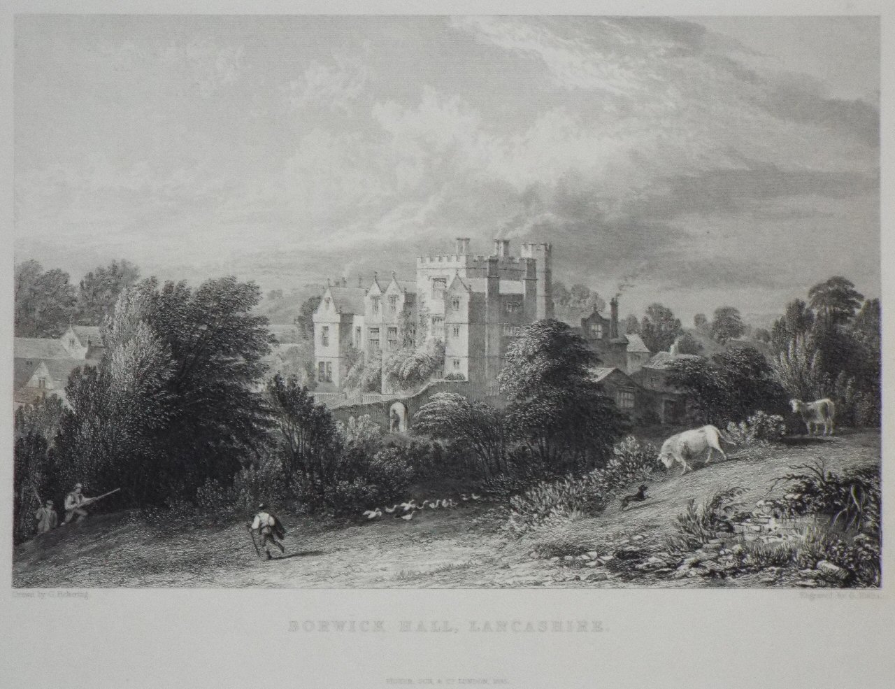 Print - Borwick Hall, Lancashire. - Ellis